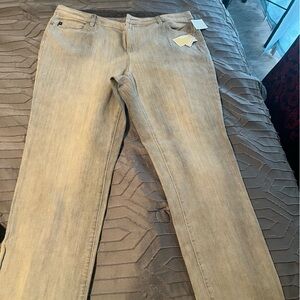 Michael Kors ash grey stretch straight legs pants
